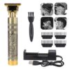 T9 Trimmer, Cordless Hair Trimmer, Professional Haircut Kit, Rechargeable Hair Trimmer, Beard Trimming Tool, Men's Grooming Essentials, Zero Distance Oil Head Design, Powerful Motor Hair Clipper, Metal Aluminum Tube Appearance, Easy Cleaning Hair Trimmer